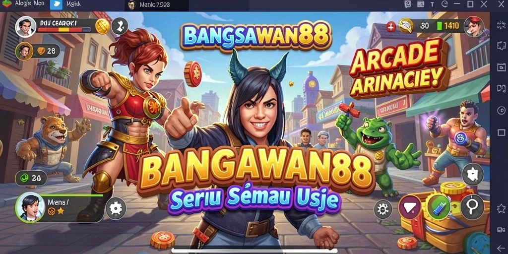 Tampilan penuh warna dari gameplay BANGSAWAN88 yang seru dan menantang.