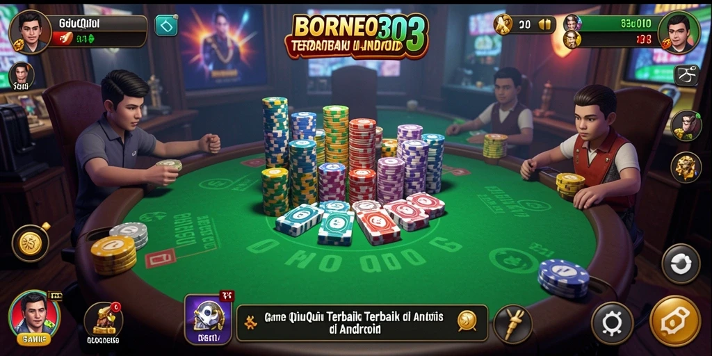 Tampilan gameplay seru QiuQiu di BORNEO303.