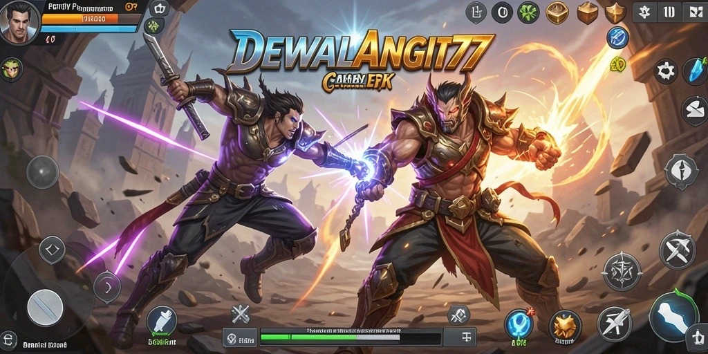 Menampilkan aksi seru dalam gameplay DEWALANGIT77