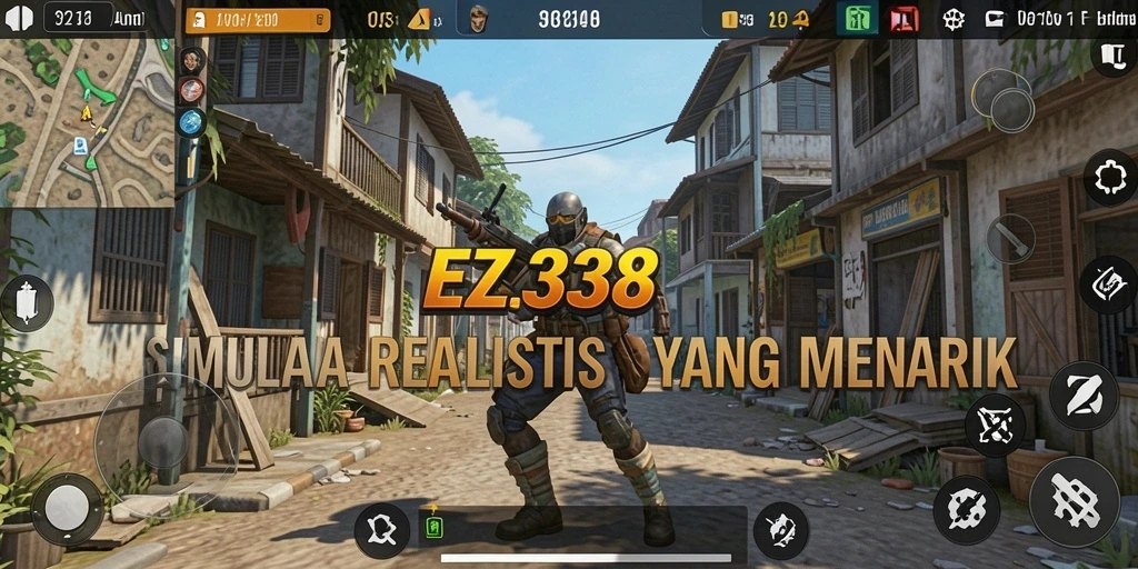 Tampilan gameplay menarik dari EZ338 dengan misi simulasi realistis.