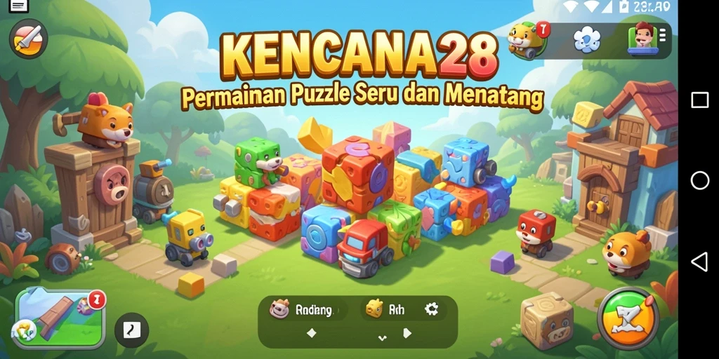 Tangkapan layar KENCANA28 menampilkan gameplay puzzle yang menarik.