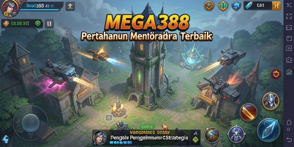 Tampilan serangan menara yang epik dalam MEGA388.