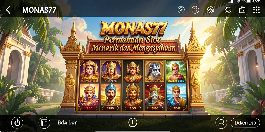 Screenshot gameplay menarik dari MONAS77 yang menampilkan suasana Slot.