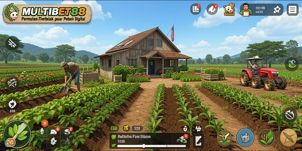 Gameplay seru di <strong>MULTIBET88</strong> menunjukkan dunia pertanian yang menyenangkan.