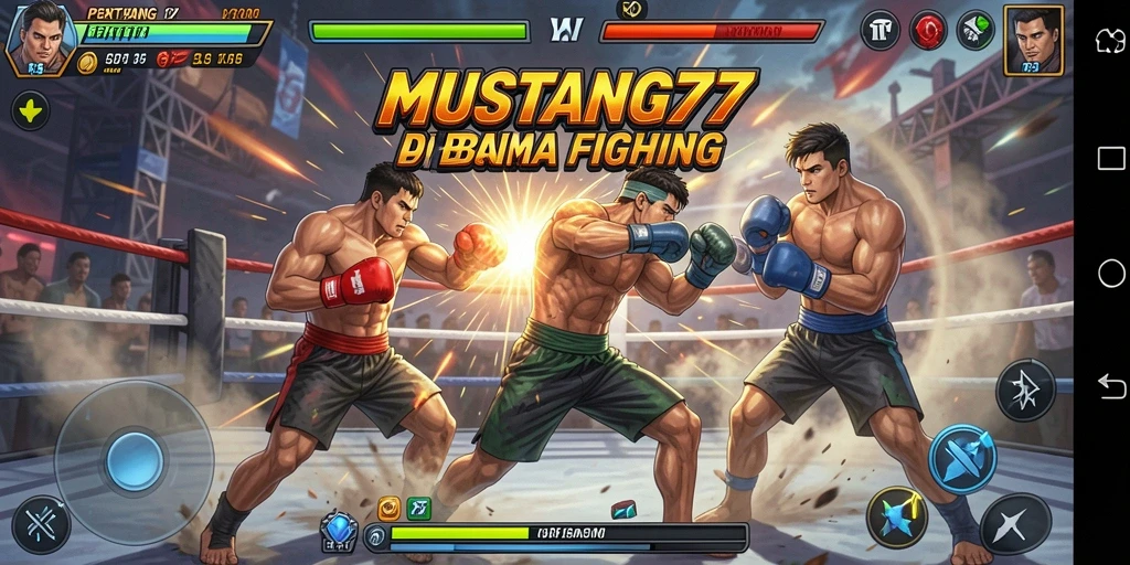 Gameplay MUSTANG77 dengan pertarungan seru dan grafis menawan.