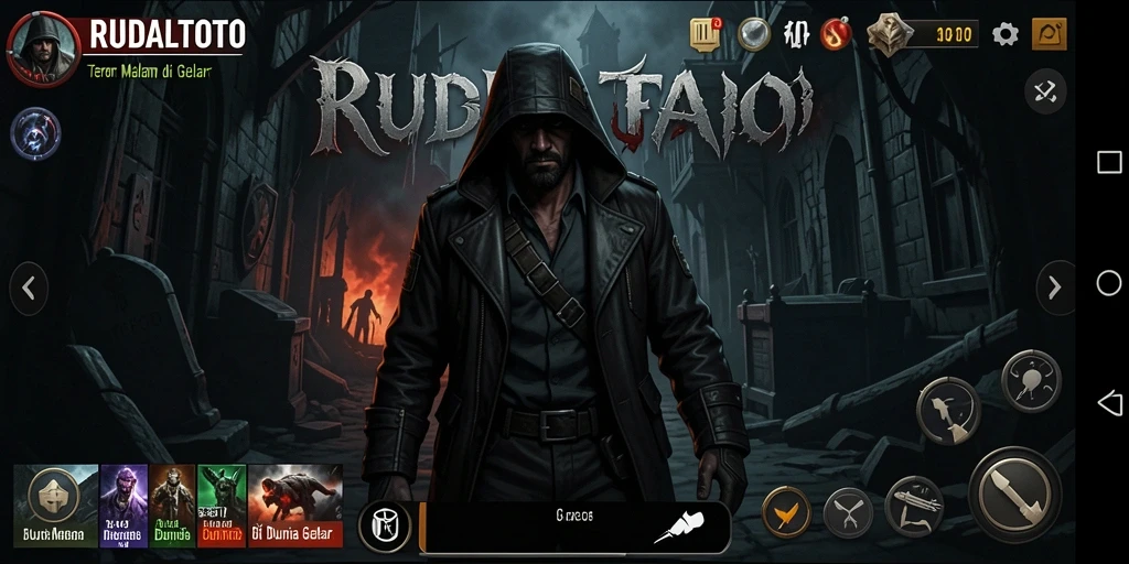 Tangkapan layar menunjukkan suasana mencekam dalam gameplay RUDALTOTO.