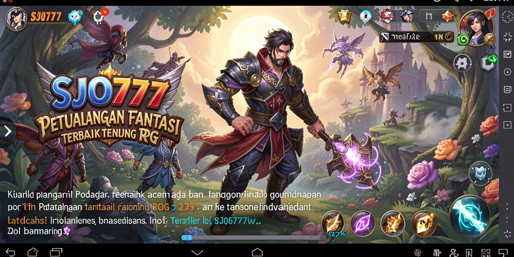 Tampilan gameplay mendebarkan dari SJO777 dengan aksi RPG yang seru.
