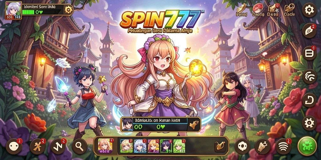 Gameplay <strong>SPIN777</strong> menampilkan aksi seru dalam dunia Anime.
