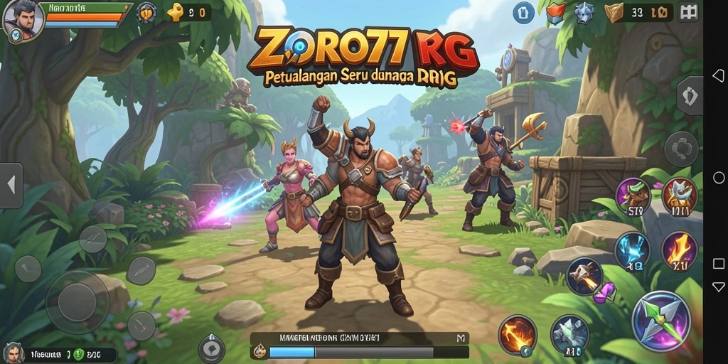 Tampilan permainan RPG yang menarik dalam ZORO77.